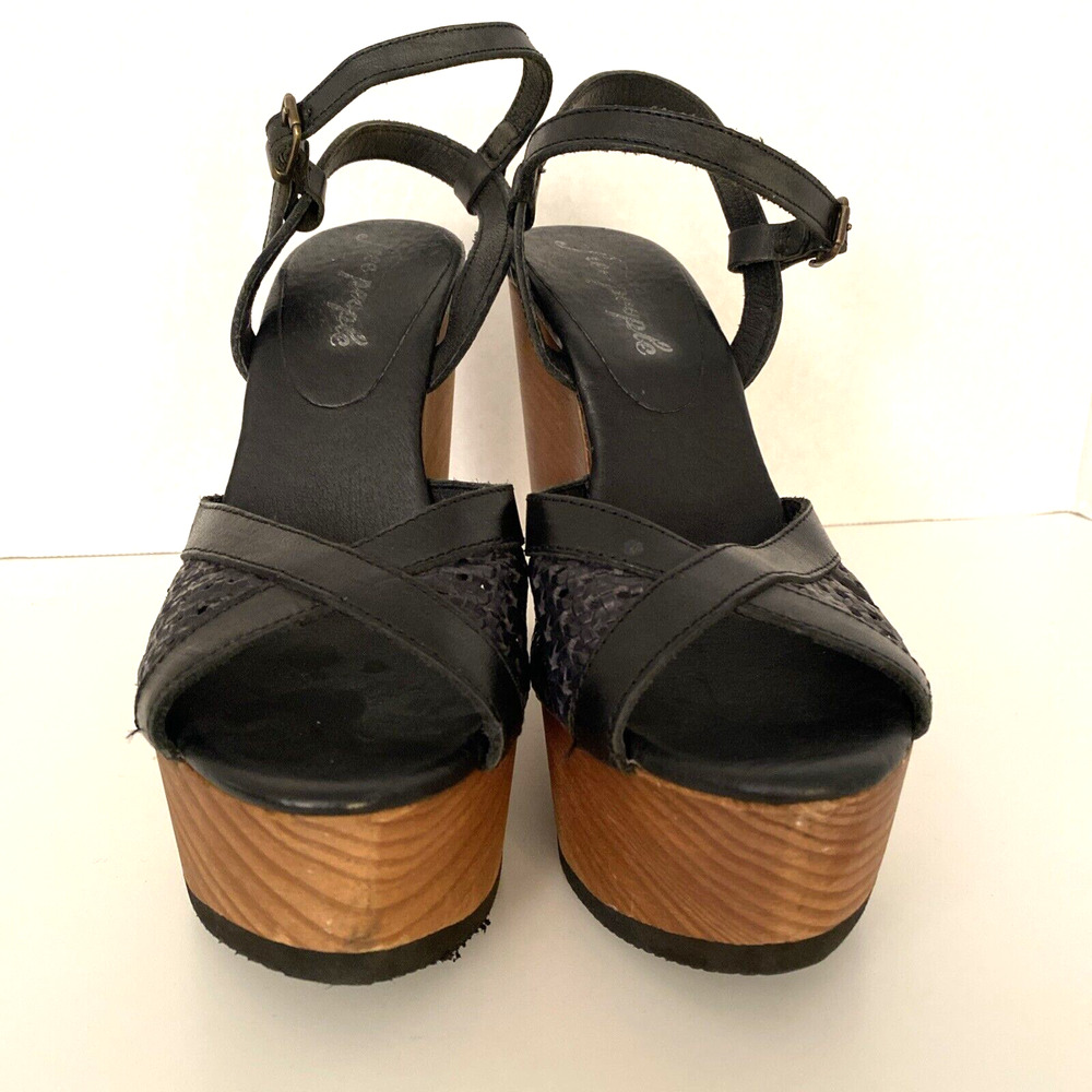 Free People Black and Brown Platform Sandals - Picture 6 of 8